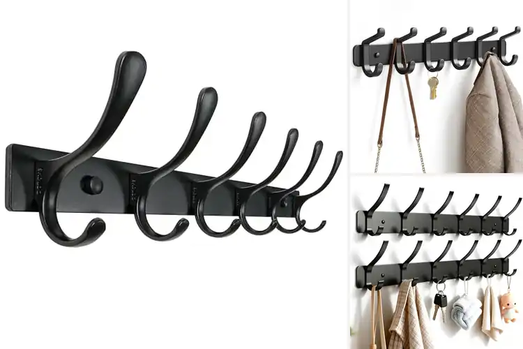 Detailed view of Best 6 Hook Coat Racks: Declutter with Style & Strength