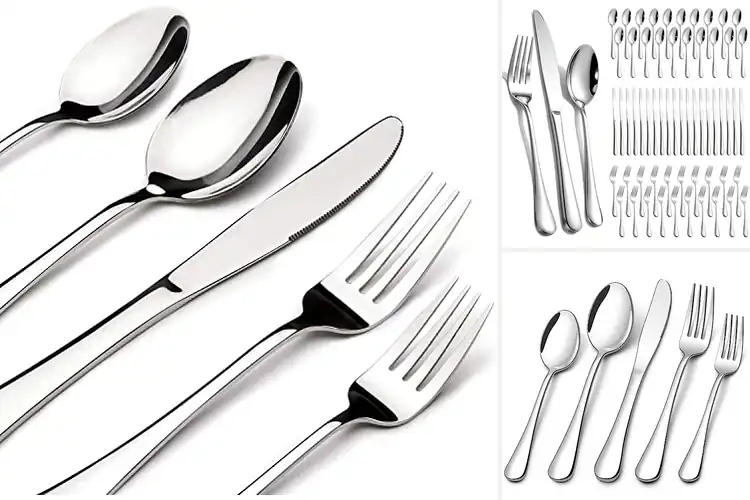 Detailed view of Best 60-Piece Silverware Sets