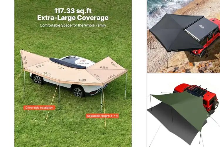 Detailed view of Best Car Awnings for Easy Setup, Durability & Comfort