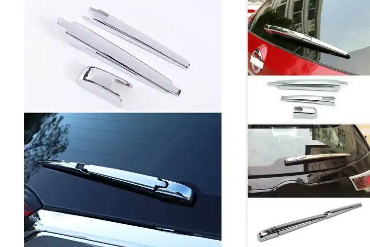 Detailed view of Best Chrome Back Window Wiper Covers