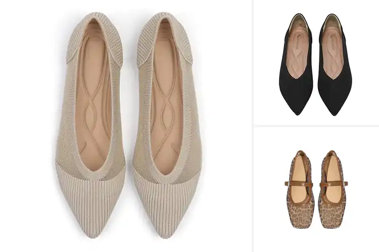 Detailed view of Best Comfortable Dressy Mesh Flats