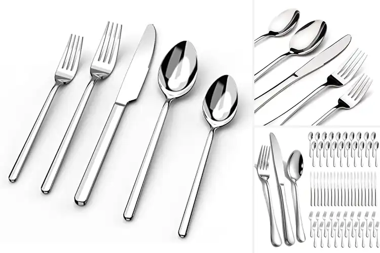 Detailed view of Best Mirror Polished Flatware Sets for Elegant Dining