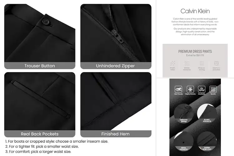 Detailed view of Best Skinny Dress Pants For Men