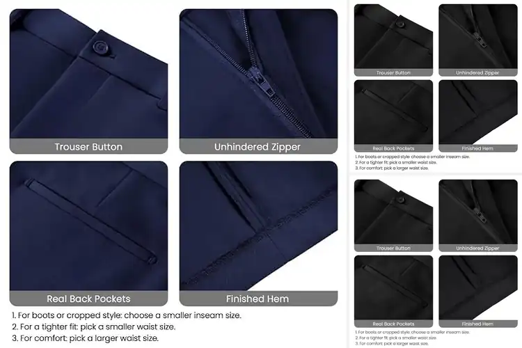 Detailed view of Best Skinny Stretch Dress Pants