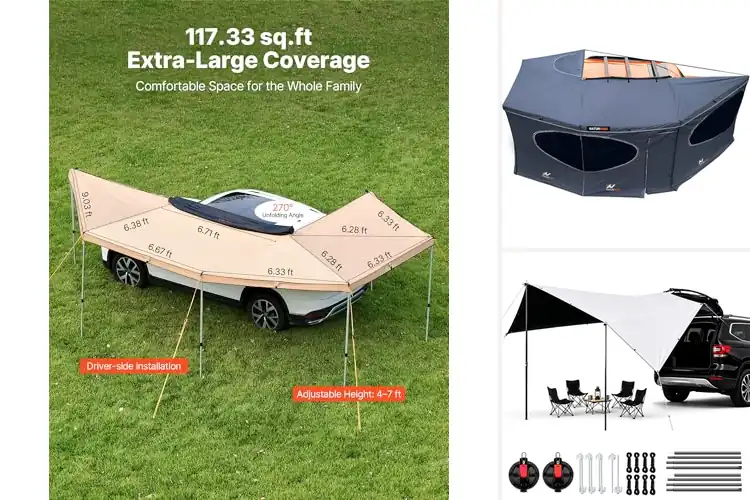 Detailed view of Best UV Car Awnings: Top Shade Picks for Outdoor Comfort