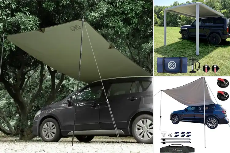 Detailed view of Best Van Camping Awnings Without Roof Racks