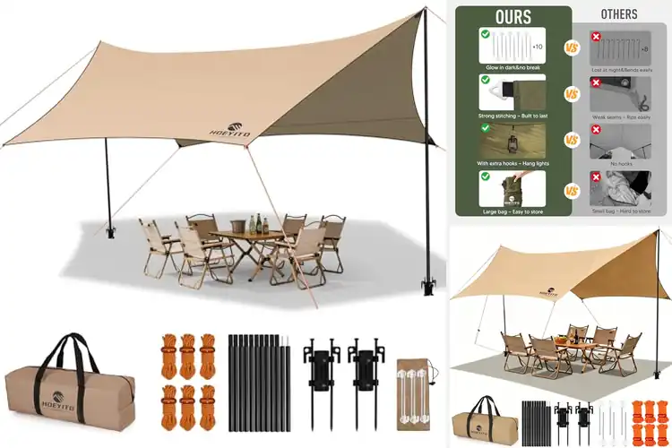 Detailed view of Best Waterproof Camping Awnings for Dry, Cozy Adventures