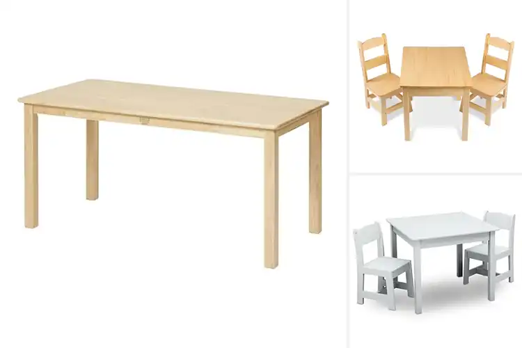 Detailed view of Best Wooden Kids Tables: 10 Top Picks for Your Child’s Space